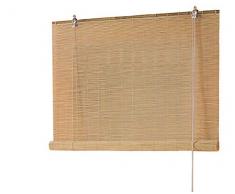 Bambusrollo Seitenzugrollo Bambus Vorhang Holzrollo Rollo Breite 60 - 160 cm Höhe 160 cm Farbe Natur Wand- und Deckenmontage blickdicht lichtdurchlässig Fenster Sonnenschutz Sichtschutz (140 x 160 cm)