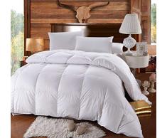 Royal Hotel-500-thread-count King Size Gänsedaunen Daunen Bettdecke 100% Egyptian-Cotton 500 TC – 750 RP 86oz – einfarbig, Weiß