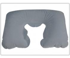 Reisekissen, Nackenkissen, Nackenhörnchen aufblasbar mit Tasche, Farbe: GRAU *Top-Qualität zum Top-Preis*