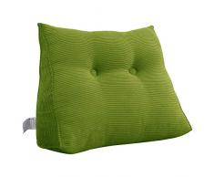 VERCART Rückenkissen Dreieckig Kopfkissen Keilkissen Palettenkissen Weich und Bequem aus Softer Waschbar Grün 80cm