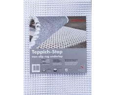 andiamo Teppich-Stop Antirutschmatte Teppichgleitschutz Teppichunterlage Haftgitter Rutschschutz, PVC beschichtetes Polyester, rutschhemmend zuschneidbar pflegeleicht strapazierfähig, weiß, 80 x 150 cm