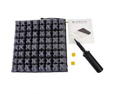 Mobiclinic, Modell Q-AIR, Anti-Dekubitus Kissen, Luftkissen, 1 Ventil, 40 x 40 x 6 cm, Orthopädisches Sitzkissen, für Rollstuhl, ergonomisches Kissen, Sitzkomfort