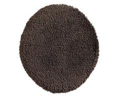 mDesign WC Deckelbezug aus Mikrofaser – stilvolle Toilettendeckel Abdeckung fürs Badezimmer oder Gäste-WC – praktisches Badzubehör für den Klodeckel mit Gummizug – Dunkelbraun