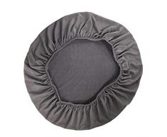 D DOLITY Stretch Stuhlbezug Stuhlhusse Stuhlüberzug Husse für Stuhl Hocker - Grau