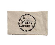 Kissenbezug Weihnachten 30x50 Spruch Kissenbezüge Deko Leinen Christmas Kissenhülle Weich Kopfkissenbezug