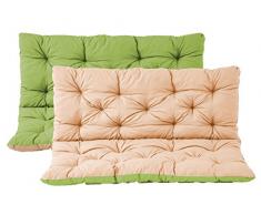 Meerweh Auflage mit Rückenteil für Bank, Wendekissen Polsterauflage Bankauflage, grün, 150.0x98.0x10.0 cm, 74088