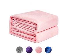 NEWSHONE Kuscheldecke XXL Rosa Flauschige Fleecedecke Decke kleine Wohndecke, Leichte warme Sofadecken 220 x 240cm, 260gsm Gemütlicher kuscheldecke für Bettcouch Alle Jahreszeiten Mikrofaserdecke