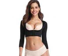 Joyshaper Arm Former Damen Rückenstütze Körperhaltung Korrektor Haltungskorrektur Figurformende Shapewear Schulter-Arm-Kontrolle Schlanker Gurt-Körper-Former Nahtlos Body Shaper (Schwarz,S)