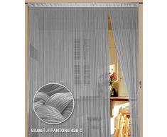 Fadenvorhang 150 cm x 300 cm (BxH) silber