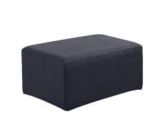 Sofa Fußbank Abdeckung Stretch Husse Startseite Fußbank Schutz Rechteck Fußbank Sofa Slip Cover Rast Hocker Schutz für Wohnzimmer M Dunkelgrau