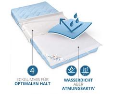 PROCAVE wasserdichter Matratzenschoner 160 x 200 cm - atmungsaktive Matratzenauflage, Made in Germany, weiß, Matratzenschutz ohne Knistern