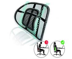 Big Ant Lendenkissen, Auto Mesh Rückenstütze mit Massageperlen für Komfort und Linderung von Rücken - Lordosenstütze Kissen für Autositz, Bürostuhl, Rollstuhl