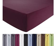 ENTSPANNO Jersey Spannbettlaken für Wasser- und Boxspringbett in Lila (Orchidee) aus Baumwolle. Spannbetttuch mit Einlaufschutz, 180 x 200 | 200 x 200 | 200 x 220 cm, bis 40 cm hohe Matratzen