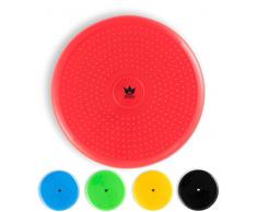 ZenOne Sports ZenBalance Balancekissen, orthopädisches Sitzkissen, Luftkissen für aufrechte Haltung, Reha-Sport, Balancetraining & Krafttraining, inkl. Pumpe, E-Book & Workout-Guide, 33 cm (Rot)