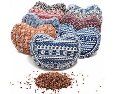 #DoYourYoga Yogakissen »Ganesh« Halbmond-Kissen mit Bio-Buchweizenschalen (KBA) - Maße: 45 x 30 x 14 cm - ideal als Zafukissen/Meditationskissen/Rondokissen/Meditiationsunterlage Stlye (9)