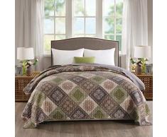 WOLTU® BD17m02, Tagesdecke Bettüberwurf Steppdecke Patchwork Wendedesign Bettdecke Stepp Decke Doppelbett unterfüttert und gesteppt, 170x210 cm