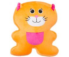 Brandsseller Plüschkissen Kinderkissen Kuschelkissen Babykissen - mit Polystyrokügelchen gefüllt - 21 x 26 cm Katze