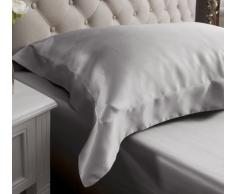 Jasmine Silk Luxus 100% Seide Kissenbezug Silk pillowcase (Grey) 50x75+7cm