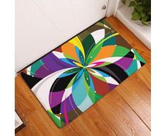 Nunbee Fußmatte Psychedelische Farbe Designe Anti Rutsch Unterlage Wasseraufnahme Teppich Praktische Schmutzfangmatte Haustür Flur Innenbereich Aussen Lustig, Farbe3 50 * 80cm