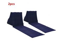 Yunhigh 2 Stück Aufblasbare Rückenstützkissen mit Matte, Dreieck Kissen PVC Rest Kissen weich tragbar für Strand Camping Picknick BBQ Lawn Park Sonnenbaden