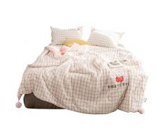 MYMAO 01Sommer-kühle Bettdecke, Hohle Faserbettdecke - überlegene weiche Baumwollumhüllung (einzeln, doppelt),200X230cm