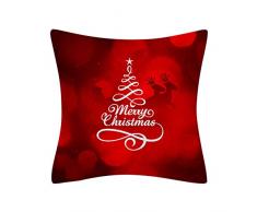 Floweworld Frohe Weihnachten Kissenbezug Glitter Polyester Sofa Dekokissen Fall Kissenbezug Dekorative 18 x 18 Zoll Home Cafe Couch Kissenbezug