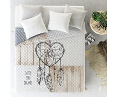 room99 Tagesdecke Steppdecke Größe: 220 cm x 240 cm Bettüberwurf Muster Dream Catcher