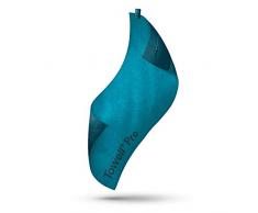 STRYVE ® TOWELL+Pro Sporthandtuch (105 x 42,5cm) Fitness Handtuch Mit Magnet, Tasche + Rutschschutz, Badetuch, Yoga & Fitnessstudio Handtuch (Active Blue)