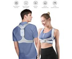 Homtiky Rücken Geradehalter zur Haltungskorrektur, verstellbarer Rückentrainer/Rückenstütze Schultergurt für Nacken-, Rücken-, Schulterschmerzen ideal für Damen/Herren/Kinder