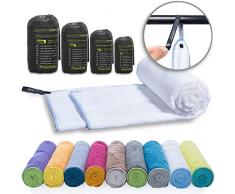 LightDry Mikrofaser Handtuch Reisehandtuch für Sport und Trekking, Extra saugfähig & antibakteriell, 80x40cm, Weiß