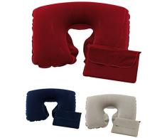 Unbekannt Nackenkissen Aufblasbar Reisekissen 35 x 23 x 9 cm Kissen 3 Stück Nackenstütze mit Tasche Reisekissen Flugzeug frei von Phthalaten