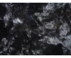 Echte Pelzdecke Felldecke Tagesdecke schwarz 160x200cm PD-100