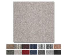 Teppichfliesen Vienna selbstliegend | Rücken: Bitumen, rutschhemmend | Strapazierfähig | Bodenbelag für Büro und Gewerbe | 50x50 cm | Viele Farben (Hellbraun)
