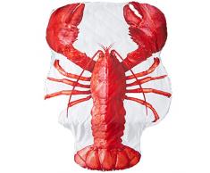 LMXJB Meeresfrüchte 3D Druckt Lustige Steppdecke Krabben- Und Hummer-Geformte Wurfs-Decke Summer Lightweight Tröster Hypoallergene Mikrofaserbettwäsche Doppel/Königin (Rot),Lobster,80x115cm