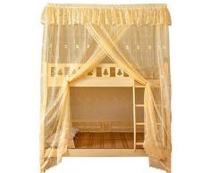 YONG Moskitonetz Doppelbett, Bettvorhang Hochbett Etagenbett, Trapezförmige Doppelschicht Moskitonetz Bett, einfache Anbringung,Keine Chemikalien