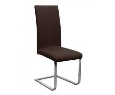 Stuhlhusse Jersey, elastische Stretch Husse Baumwolle Bi-Elastic, Farbe wählbar, Dunkelbraun