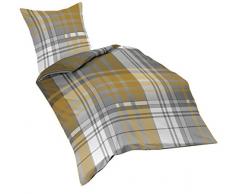fleuresse 133342 Fb. 7 Soft Feinbiber Bettwäsche, 155 x 220 cm, goldschimmer