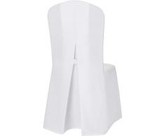 Hussenkönig Stuhlhussen Stretchhusse Stuhlüberzug Stuhlbezug Hussen Stuhlhusse für Standard Bankettstühle Premium Weiß