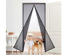 XXYY Magnet Fliegengitter Balkontür, Moskitonetze für Türen, Magnet Fliegengitter Tür Insektenschutz, Fliegengitter Vorhang Magnetvorhang,110x210cm(43x83inch)