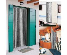 Arisol Flauschvorhang, 100% Propylen, 56 x 185 cm, weiß/grau