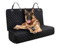 DakPets wasserdichte Hunde Autoschondecke mit Seitenschutz & Reißverschlüsse, Universalgröße, Kratzfest, rutschfeste Hundedecke mit Sicherheitsgurt und Handtashce für Auto/Van/SUV