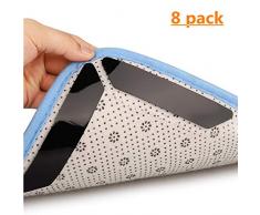 Rutschfeste Teppich-Pads mit Anti-Rutsch-Aufkleber, vielseitig einsetzbar, wiederverwendbar, Nano-Gel-Pads für Zuhause, Büro, Küche, Badezimmer, 8 Stück