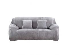 Capalta Blume Sofa-Überzug aus dickem SAMT + 2 Kissenbezug in 40 cm, für 3-Sitzer Sofa Überwürfe Sofabezug Stretch Samt Sofahusse 190-230cm(75-90)