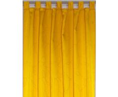 Wirth AustralienSch350-3 Vorhang Australien Schlaufenschal, 225 x 135 cm, Einzelgardine, gelb