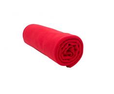 ZOLLNER® hochwertige Polar-Fleece-Decke / Kuscheldecke / Wolldecke / Wohndecke / Plaid 130x170 cm rot, in weiteren Farben erhältlich, direkt vom Hotelwäschespezialisten, Serie Ambiente