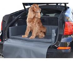 Autoschondecke - Kofferraum Schutzdecke - Auto - Hundebett in Grau Kunstleder