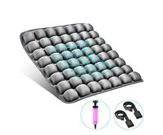 UUQ Orthopädisches Sitzkissen, 2in 1 Aufblasbar Ergonomisches Comfort Sitzauflage, Wirkt Schmerzreduzierend, Sorgt Für Gerade Körperhaltung & Steißbein-Entlastung, Geeignet Für Auto, Büro- & Rollstuhl