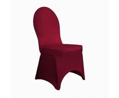 Stuhlhusse Stretch Stuhlbezug Stuhlüberwurf Universal (Bordeaux)