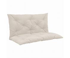 vidaXL Auflage für Hollywoodschaukel Polster Kissen Bankauflage Polsterauflage Sitzkissen Sitzpolster Stuhlkissen Schaukelauflage Creme 100cm Stoff
