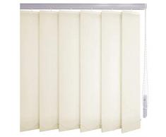 Sonnenschutz-HH® - Lamellenvorhang creme lichtdurchlässig - Breite 270 cm x 165 cm Höhe - Lamellenbreite 127mm Vertikaljalousie Vertikalanlage Schiebevorhang
